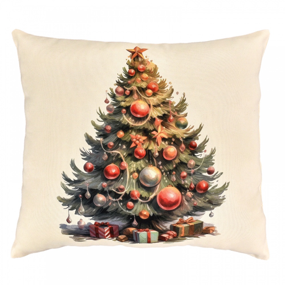 Подушка декоративна Strateg Різдвяна Ялинка 35x40 см бежевий із малюнком 61161