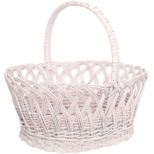 Корзина плетеная 41х30х38 см 1472 розовая