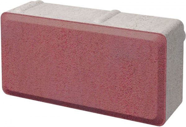 Тротуарная плитка Brukland Кирпич H= 45 мм красная