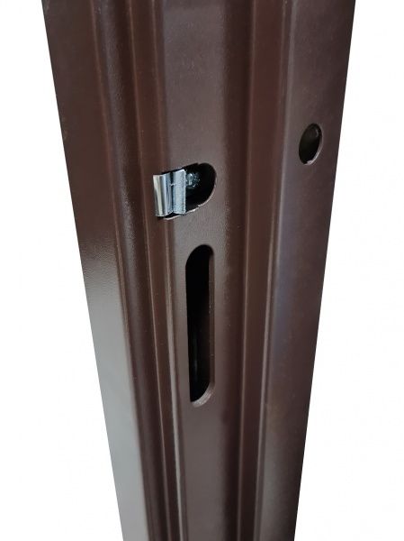 Дверь входная Булат Гарант гладкая 156 Уличная дуб темный 2050x850мм левая