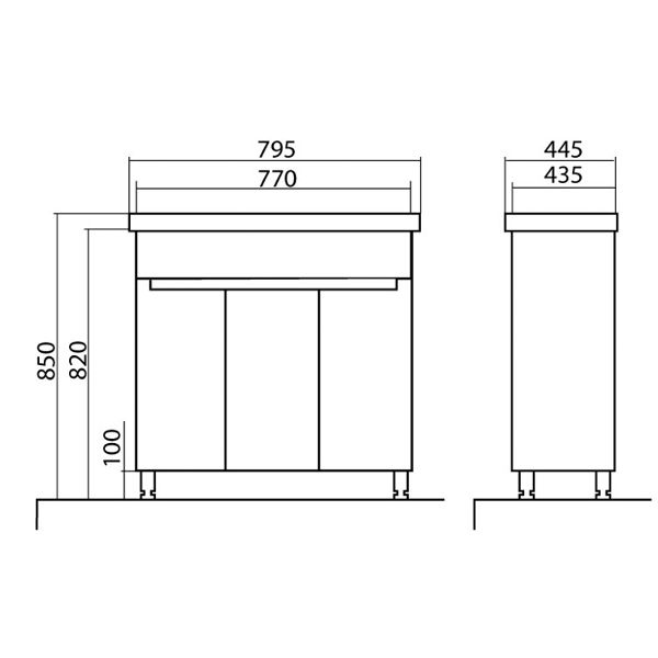 Тумба с умывальником Аква-Родос Омега 80 см