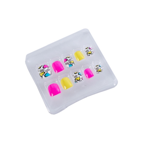 Дитячий набір Lukky накладні нігті на липкій основі багаторазового використання Sweetheart 10 шт.