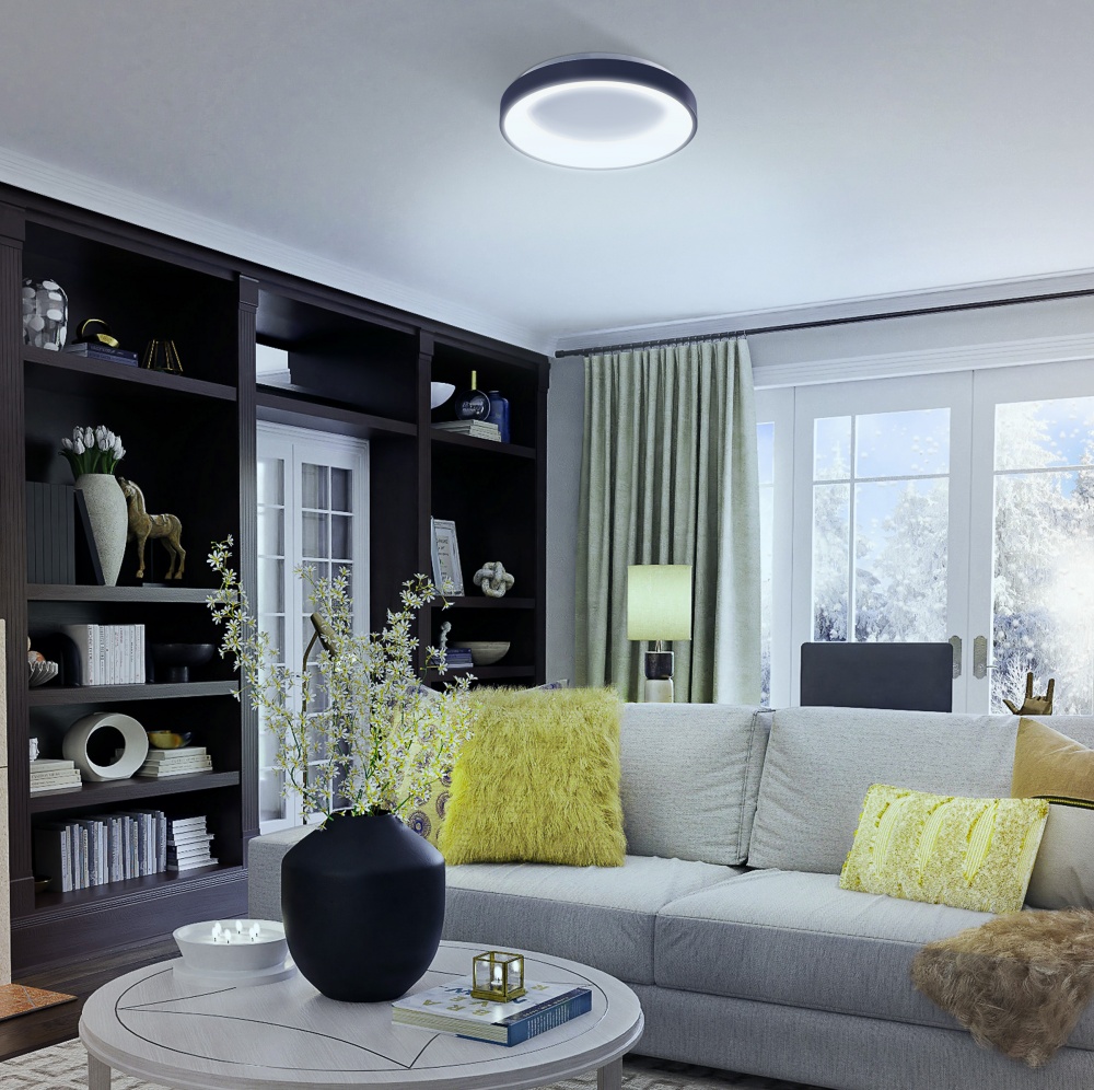 Світильник стельовий Videx 72 Вт чорний 2700K-6000K К