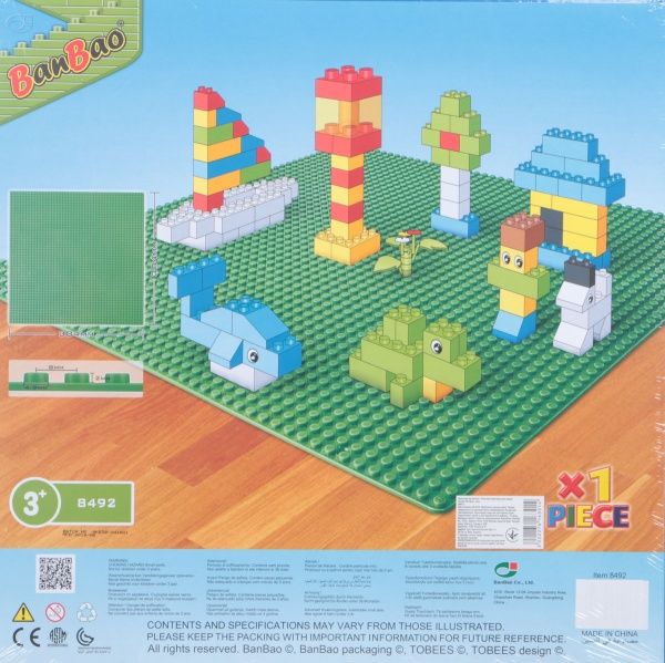 Конструктор BanBao Пластина-подставка для малых блоков 38х38 см синяя