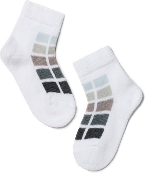 Шкарпетки дитячі Conte-Kids TIP-TOP 217 р.10 білий із сірим 