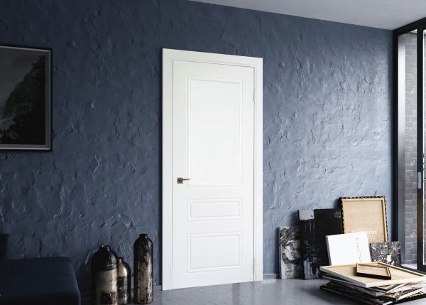 Дверне полотно Dverona Fresato №703 ПГ 700 мм білий 