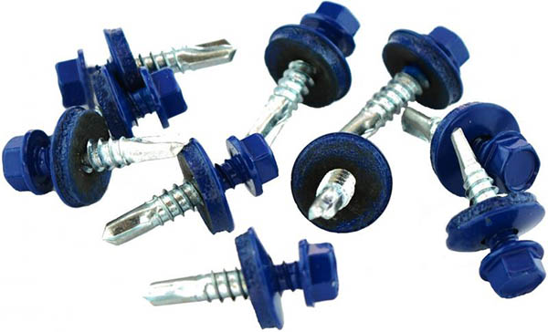 Саморіз покрівельний по металу 5,5x25 мм вага синій RAL 5002 Expert Fix