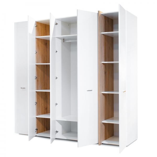 Шафа Embawood Белла лак білий/дуб сонома 