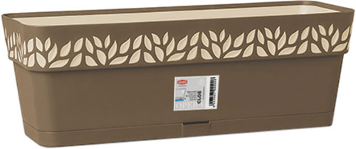 Горщик пластиковий Stefanplast Opera Cloe прямокутний 9,5 л капучино/ваніль (94414) 