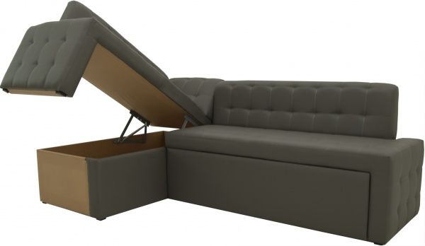 Уголок кухонный Кедр КАРАТ раскладной 7 серо-бежевый