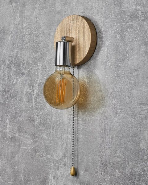 Бра Iterna Malme 1xE27 ясень LW023 