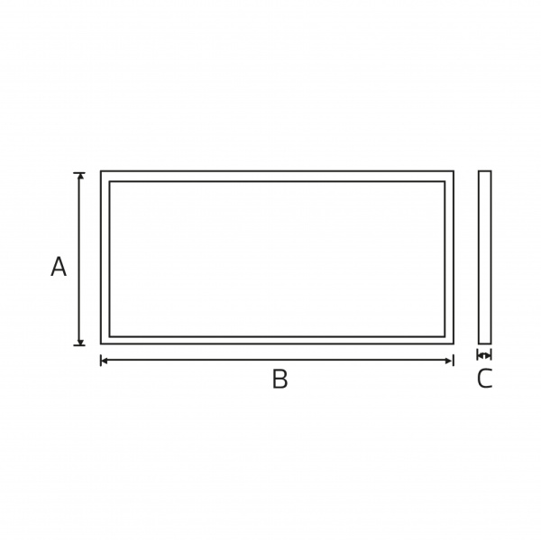 LED-панель HOROZ ELECTRIC накладна 6400K ІР20 PROTEUS-48 48 Вт білий 056-014-0048-050 