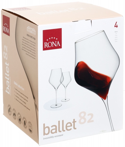 Набор бокалов для вина Ballet Burgundy 820 мл 4 шт. Rona 