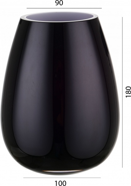 Ваза Wrzesniak Glassworks Maestro Tear 18 см сливова 