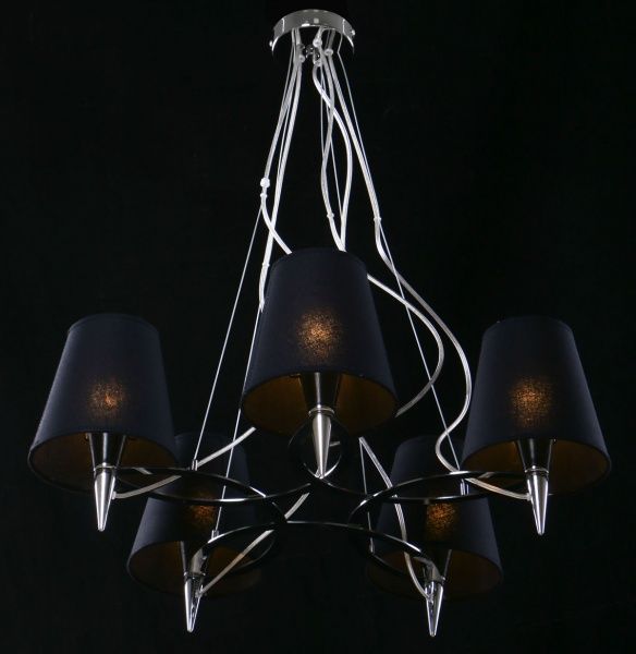 Люстра ALFA Moab 5x40 Вт E14 хром/серый 22635 