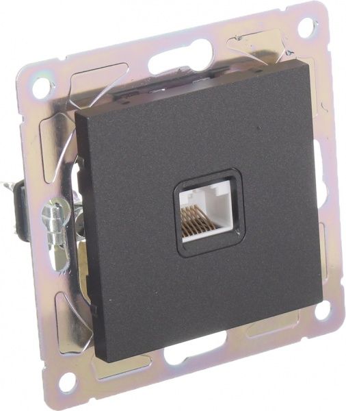 Механизм розетки компьютерная HausMark Alta черный SNG-SCP.SQ20MG1PC-BK