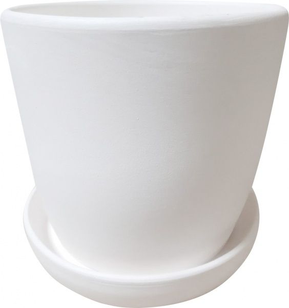 Горщик керамічний Сонет ангоб круглий 2л білий 
