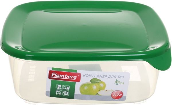 Контейнер для зберігання 1,7 л зелений Flamberg