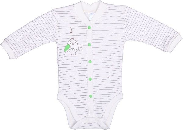 Боди детское унисекс Baby Veres Funy sparrows strip р.68 молочный 