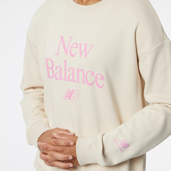 Свитшот New Balance WT21508CTU р. XL бежевый