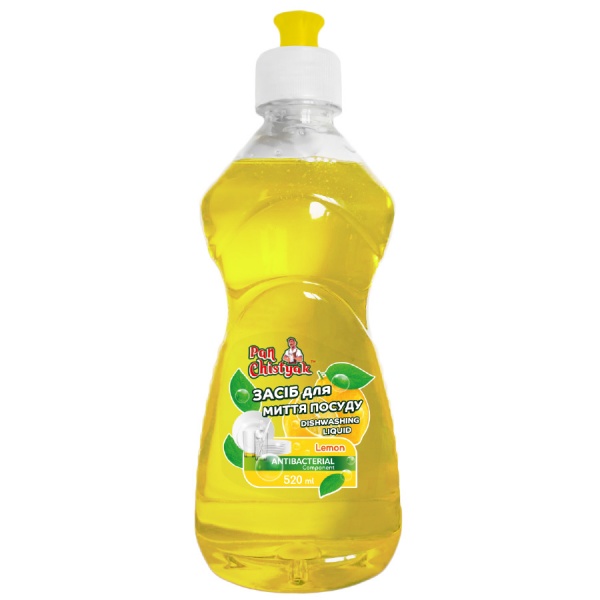 Средство для ручного мытья посуды Pan Chistyak с ароматом лимона 0,5л