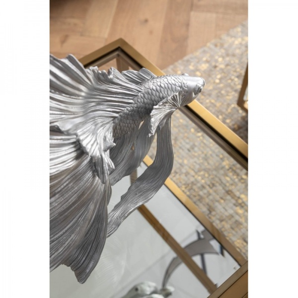 Статуетка Betta Fish Silver 37x34x14 см KARE Design