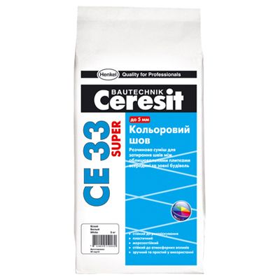 Затирка Ceresit CE-33 сіра 5 кг