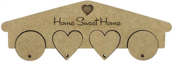 Заготовка Ключница Home Sweet Home на 4 брелка Rosa Talent 