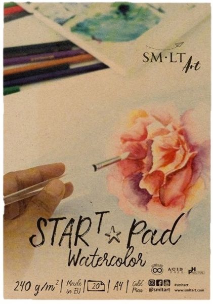 Склейка для акварели START A5 21х15 см 240 г/м² 20 листов Smiltainis