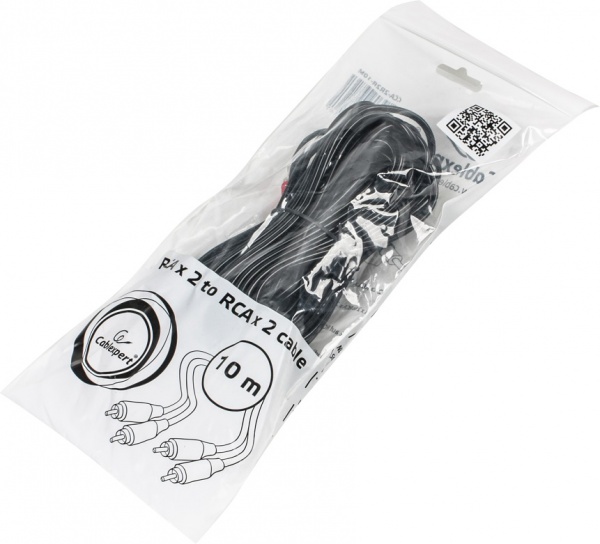 Кабель Cablexpert 10 м черный (CCA-2R2R-10M) 2 RCA-2RCA 