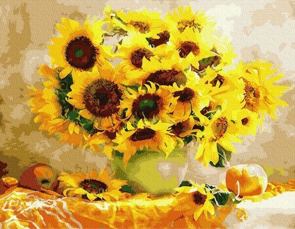 Картина за номерами Соняхи в вазі bk_1193 BookOpt 