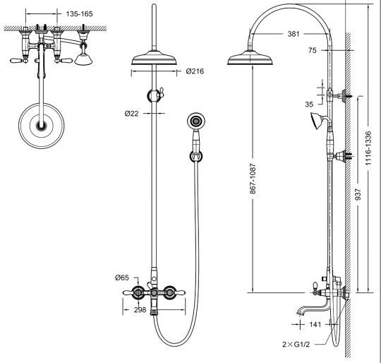 Душевая система Bravat Art F65193CP-A1-RUS