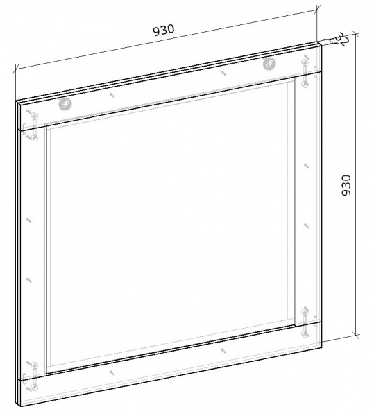 Дзеркало настінне Грейд Марлін 930 мм дуб артізан 
