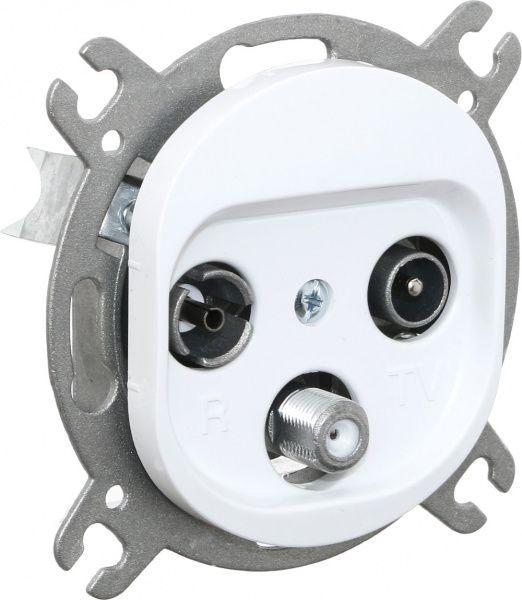 Розетка TV+R+SAT Aling-Conel Eon білий E612S.0