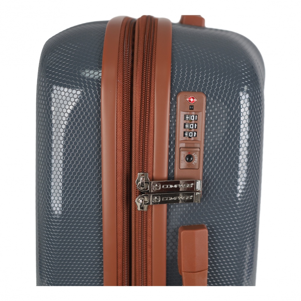 Чемодан Compass N1488 L темно-синий 32x52x79 см