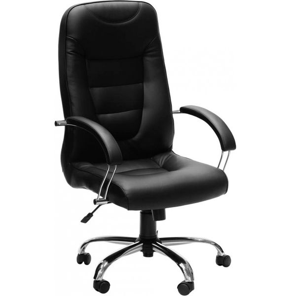 Крісло Nowy Styl Boston Steel Chrome Eco-30 чорний 