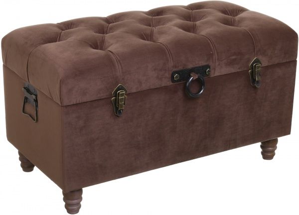 Сундук-пуф Shic B коричневий , 82,5х42х47 см велюр 