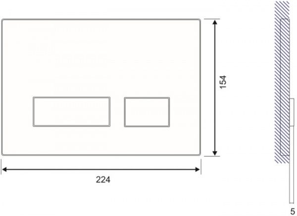Кнопка смыва Cersanit Movi белое стекло S97-012