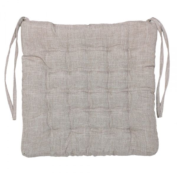 Подушка на стул Гавана квадрат стеганая 38х38х5 коричневая