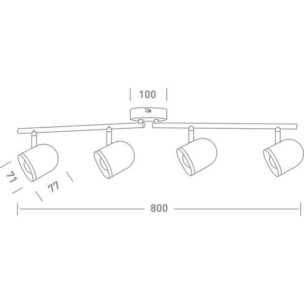 Спот Maxus Spot Light MSL-01C 4x4 Вт черный 