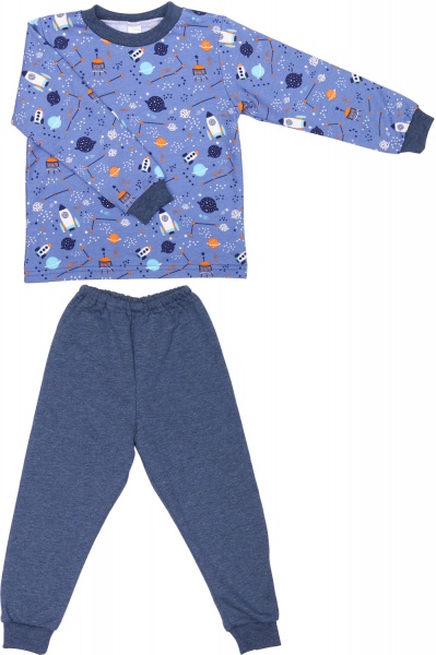 Піжама дитяча для хлопчика Татошка 0102202кос р.134 синій 