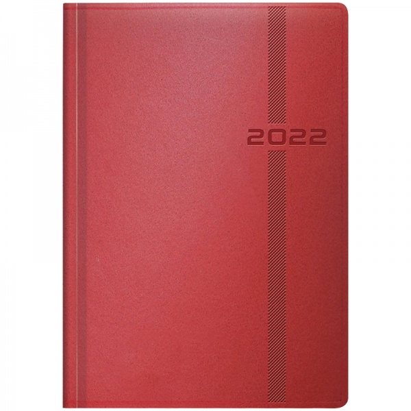 Дневник датированный Стандарт красный Brunnen Melavir A5 2022