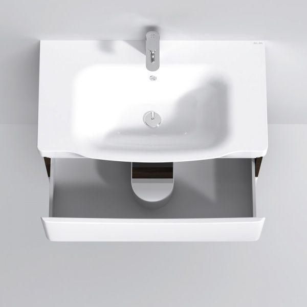 Тумба подвесная AM.PM з умивальником Like 80 венге