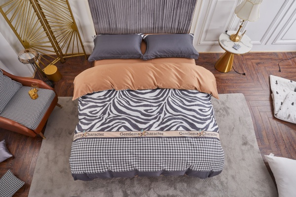 Комплект постельного белья Salerno 2 темно-серый с белым La Nuit 