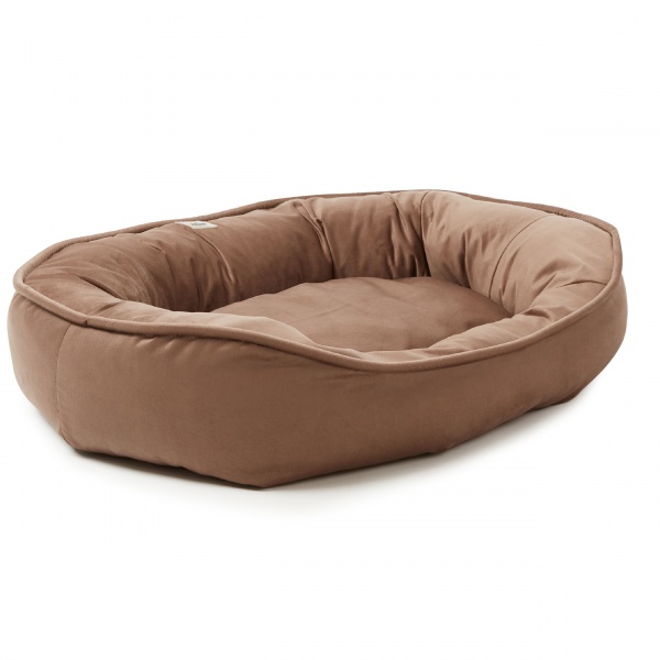 Лежак PETBED Velor Пончик L 90x75x20 см коричневый