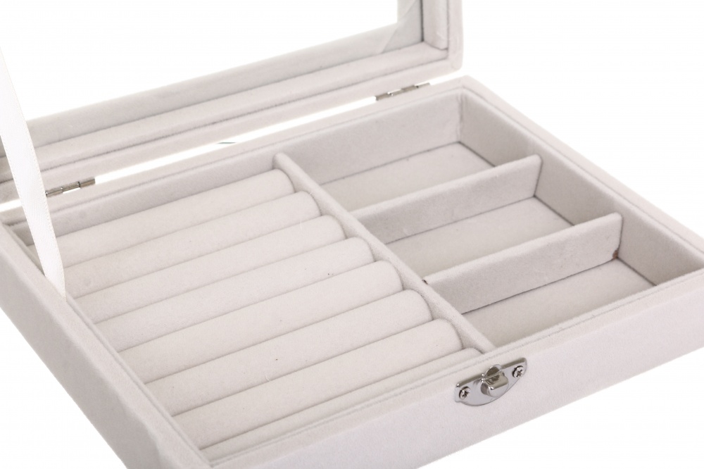 Шкатулка для украшений Velvet 20.2х15.2х4.7 белая