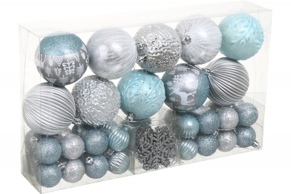 Набор елочных шаров T20J-ASST-60E-3 d 40 мм 50 шт./уп.