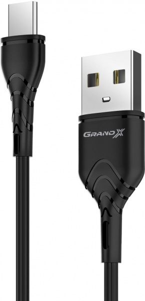 Кабель Grand-X microUSB 1 м чорний (PM-03B) 