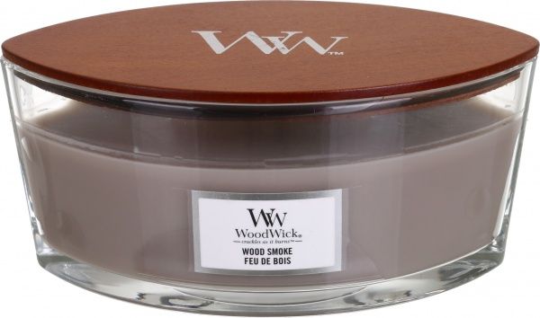 Свеча ароматическая Woodwick Ellipse Wood smoke 453г 