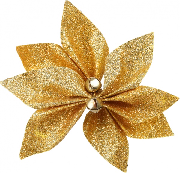 Набор украшения новогодний цветок текстильный. в ассортименте